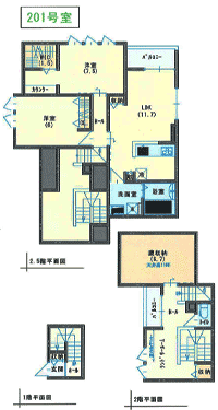 201号室間取り図